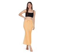 Sunehla Deal Saree Shapewear Petticoat for Women | Mermaid Style | Drawstring & Elastic Waist | Stretchable Inner Skirt (Gold, Large)