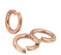 Suneke #4 Copper UNS C11000 H02 Spring Lock Washers - 50 Pcs