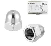 Suneke 5/8-11 UNC Acorn Nuts, 304 Stainless Steel Hex Cap Dome Head Nuts, Silver Bright Finish,5PCS for Indoor & Outdoor Hardware Use