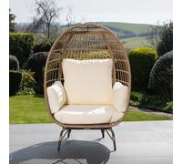 Sunelle Oval Shaped Standing Egg Chair Artemis Home Cream One Size