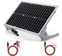 SUNER POWER 12V 30W Solar Battery Charger Maintainer, Built-in UltraSmart MPPT Controller, Adjustable Mount Bracket, Waterproof 30 Watt Solar Panel Kit for 12 Volt SLA Deey Cycle AGM Lifepo4 Battery
