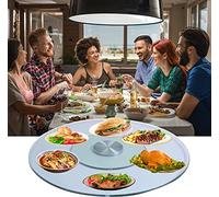 SUNESA 20 inch-47 inch Glass Lazy Susan for Table,Extra Large Lazy Susan Turntable Round Clear Dining Table Tray Tabletop Organizer for Kitchen,Dining,Parties