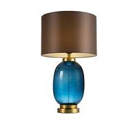 SUNESA Nightstand Lamp Modern Luxury Colored Glass Table Lamp Bedroom Bedside Lamp Living Room Side Decorative Lamp Office Lamp Desk Lamp Vintage Table Lamp (Color : Grey)