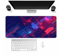 Suneve Gaming Mouse Pad,Large mouse Mat with Non-Slip Rubber Base and Stitched Edges,Improved Precision and Speed Extended Mousepad for gaming, Office, Home(800x300x3mm Line Fragments)