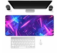 Suneve Gaming Mouse Pad,Large mouse Mat with Non-Slip Rubber Base and Stitched Edges,Improved Precision and Speed Extended Mousepad for gaming, Office, Home(800x400x3mm Pink Fragments)