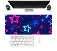 Suneve Gaming Mouse Pad,Large mouse Mat with Non-Slip Rubber Base and Stitched Edges,Improved Precision and Speed Extended Mousepad for gaming, Office, Home(800x300x2mm Shining Star)