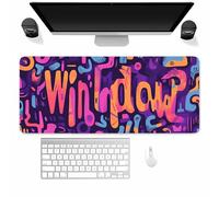 Suneve Gaming Mouse Pad,Large mouse Mat with Non-Slip Rubber Base and Stitched Edges,Improved Precision and Speed Extended Mousepad for gaming, Office, Home(900x400x3mm Graffiti Letters)