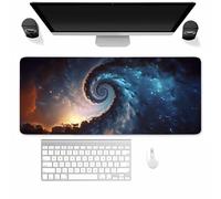 Suneve Gaming Mouse Pad,Large mouse Mat with Non-Slip Rubber Base and Stitched Edges,Improved Precision and Speed Extended Mousepad for gaming, Office, Home(800x400x2mm Spiral Nebula)