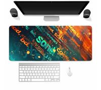 Suneve Large Gaming Mouse Mat Colored Letters, mouse Pad 1000x500mm, Computer Keyboard Mousepad Extended Desk Mat, Soft Smooth Surface and Anti-Slip Rubber Base for Office/gaming