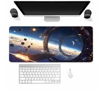Suneve Large Gaming Mouse Mat Interstellar Universe, mouse Pad 900x400mm, Computer Keyboard Mousepad Extended Desk Mat, Soft Smooth Surface and Anti-Slip Rubber Base for Office/gaming