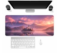 Suneve Large Gaming Mouse Mat Island Villa, mouse Pad 900x400mm, Computer Keyboard Mousepad Extended Desk Mat, Soft Smooth Surface and Anti-Slip Rubber Base for Office/gaming