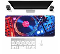 Suneve Large Gaming Mouse Mat Music Record, mouse Pad 900x400mm, Computer Keyboard Mousepad Extended Desk Mat, Soft Smooth Surface and Anti-Slip Rubber Base for Office/gaming
