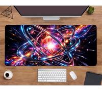 Suneve Large Gaming Mouse Mat Neon Energy Core 1200x600x2mm, XL Extended Mouse Pad with Stitched Edges, Non-Slip Desk Mat for Office, Home, PC, Laptop
