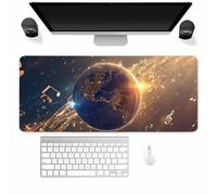 Suneve Large Gaming Mouse Mat Shining Earth, mouse Pad 800x300mm, Computer Keyboard Mousepad Extended Desk Mat, Soft Smooth Surface and Anti-Slip Rubber Base for Office/gaming