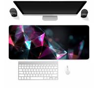 Suneve Large Gaming Mouse Mat Shining Triangle, mouse Pad 800x300mm, Computer Keyboard Mousepad Extended Desk Mat, Soft Smooth Surface and Anti-Slip Rubber Base for Office/gaming