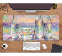 Suneve Mouse Pad Gaming Aquarius Leaves, 700x400mm Extended XXL Mouse Mat, Improved Precision and Speed XL Mousepad, Non-Slip Rubber Base Desk Pad Large for Office & Home
