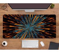 Suneve Mouse Pad Gaming Colorful Rays, 700x400mm Extended XXL Mouse Mat, Improved Precision and Speed XL Mousepad, Non-Slip Rubber Base Desk Pad Large for Office & Home