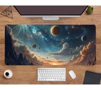Suneve Mouse Pad Gaming Cosmic Sky, 800x400mm Extended XXL Mouse Mat, Improved Precision and Speed XL Mousepad, Non-Slip Rubber Base Desk Pad Large for Office & Home