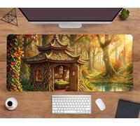 Suneve Mouse Pad Gaming Cozy Treehouse, 700x300mm Extended XXL Mouse Mat, Improved Precision and Speed XL Mousepad, Non-Slip Rubber Base Desk Pad Large for Office & Home
