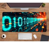 Suneve Mouse Pad Gaming Digital Technology, 800x400mm Extended XXL Mouse Mat, Improved Precision and Speed XL Mousepad, Non-Slip Rubber Base Desk Pad Large for Office & Home
