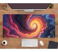 Suneve Mouse Pad Gaming Rainbow Marble, 700x400mm Extended XXL Mouse Mat, Improved Precision and Speed XL Mousepad, Non-Slip Rubber Base Desk Pad Large for Office & Home