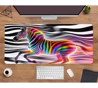 Suneve Mouse Pad Gaming Rainbow Zebra, 1200x600mm Extended XXL Mouse Mat, Improved Precision and Speed XL Mousepad, Non-Slip Rubber Base Desk Pad Large for Office & Home