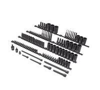 SUNEX, 10105, 3/8" and 1/2" SAE & Metric 6-Point Standard & Deep with Star (E & Tamper-Proof), Triple Square & Hex, 105-Piece