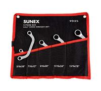Sunex 9935 SAE Half Moon Wrench Set, 5/16 x 3/8-Inch - 13/16 x 7/8-Inch, Fully Polished, 5-Piece