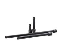 SUNEX Tools 2504, 1/2 Inch Drive Impact Extension Set, 4 Piece, SAE, 3 Inch - 15 Inch, Cr-Mo Steel, Radius Corner Design, Wobble Drive, Steel Ball Retainer, Dual Size Markings, with Storage Tray