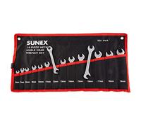 Sunex Tools 9914M Metric Angle Wrench Set, Fully Polished, 6mm - 19mm, 14-Piece