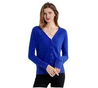 Sunfaynis Women's Long Sleeve Thin Lightweight Cardigan Sweaters for Women Dressy Summer Spring Fall Cardigan, Royal Blue, M