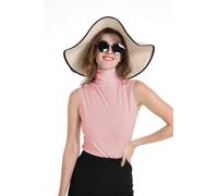Sunfaynis Women's Soft Cotton Mock Turtleneck Shirt Baselayer Tops Underwear Shirt, B- Pink, L