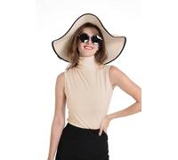 Sunfaynis Women's Soft Cotton Mock Turtleneck Shirt Baselayer Tops Underwear Shirt, Beige, M