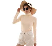 Sunfaynis Women's Soft Cotton Mock Turtleneck Shirt Baselayer Tops Underwear Shirt - - Medium