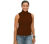 Sunfaynis Women's Soft Cotton Mock Turtleneck Shirt Baselayer Tops Underwear Shirt, Sorrel, M