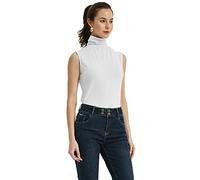 Sunfaynis Women's Soft Cotton Mock Turtleneck Shirt Baselayer Tops Underwear Shirt, White, Medium