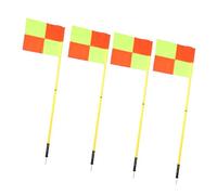 SUNFECILI 4Pcs Soccer Corner Flags 4.9ft Soccer Field Corner Flags Soccer Equipment Anchored Corner Flag Poles Corner Flags Set with Storage Bag for Training, Sports and Outdoor Activities
