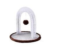 SUNFECILI Cat Scratcher with Cat Self Groomer Cat Brush with Scratching Cardboard Hair Face Back Brush for Indoor Cats and Kittens, Cat Scratching Posts and Interactive Balls for Home(Beige)