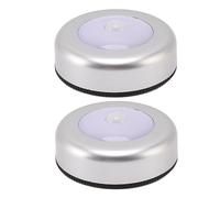 SUNFECILI Night Light with Motion Sensor Dusk to Dawn Sensor LED Nightlight Eye Protection Round Small LED Induction Lamp for Closet Drawer Bed Bottom 2pcs (Warm Light)