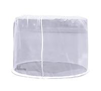 SUNFECILI Patio Umbrella Netting, with Double Zipper Door, Polyester Mesh Net Screen Universal for Almost Outdoor Market Table Umbrellas & Cantilever Offset Hanging Umbrella (white)