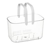 SUNFECILI Shower Caddy Basket Cute Simple Style Large Capacity Waterproof Hollow Design Portable Clear Shower Caddy Organizer for Bathroom