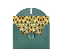 Sunflower.1 Pearl Paper Holiday Greeting Card With Envelopes Weddings Party Birthday Invitations Wishes