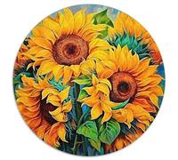 Sunflower 1000 Piece Circular Jigsaw Creative Seeking A Challenging And Relaxing Activity Games for Adults And Kids 1000pcs (67.5x67.5cm)