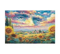 Sunflower 1000 Piece Jigsaw Puzzle for Adults Flowers Plants Trees Jigsaw Weekend Craft Activity Parent Child Bonding Vibrant Design Perfect Festival Gift 1000 PCS
