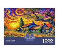 Sunflower 1000 Piece Jigsaw Puzzles for Adults Featuring Artistic Design Centenary Jigsaws Sunflower Witch Hut As Dementia Friendly Activities for Concentration Games 70x50cm/1000pcs