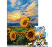Sunflower 1000 Piece Jigsaw Puzzles for Teenagers,Family Game Stress Reliever Difficult Challenge Artists Collection,Fine Art (38x26cm)
