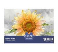 Sunflower, 1000-piece Puzzle, Boosts Concentration And Problem-solving Skills, Ideal for Framed Artwork Or Holiday Presents, Suitable for Ages 10+, Flower, 38x26cm/1000pcs