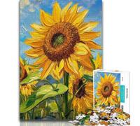 Sunflower 1000 Pieces Jigsaw Puzzles for Adults And Teens,Stress Reliever Difficult Challenge Enhance Love between Couples 50x75cm