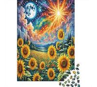 Sunflower 1000 Pieces Jigsaw Puzzles for Adults Festive Gifts Family Challenging Educational Challenge Home Decoration for Adults Gifts Ideas 1000pcs (75x50cm)
