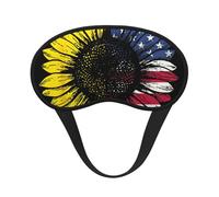 Sunflower American Flag Print Adjustable Eye Cover for Sleeping, Comfortable, Pressure-Free and Breathable Sleeping Masks